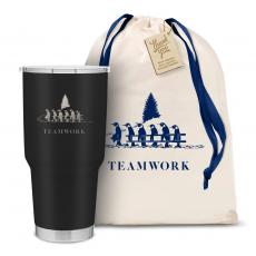 Drinkware - The Big Holiday Joe - Teamwork Penguins 30oz. Stainless Steel Tumbler