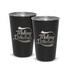 Personalized - Pair of Making a Difference 16oz Stainless Steel Pint Cup