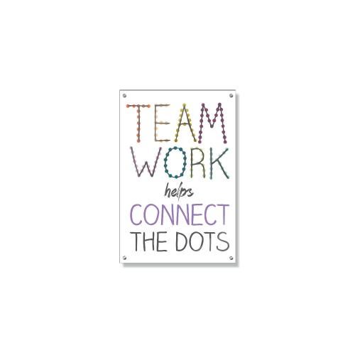 Teamwork Connects Dots Inspirational Art Posters & Art - Motivational Posters - Inspirational Art - Teamwork Connects Dots Inspirational Art