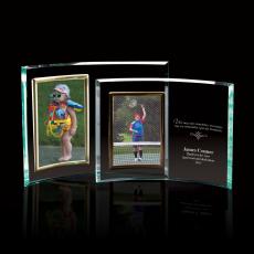 Employee Gifts - Portrait Curved Jade Glass Picture Frame