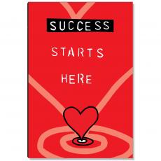 Success Starts Here Inspirational Art - Success