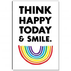 Think Happy Inspirational Art - Motivational Posters