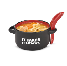 It Takes Teamwork Soup Mug & Spoon - Ceramic Mugs