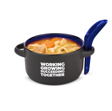 Working, Growing, Succeeding Soup Mug & Spoon - Welcome Gifts