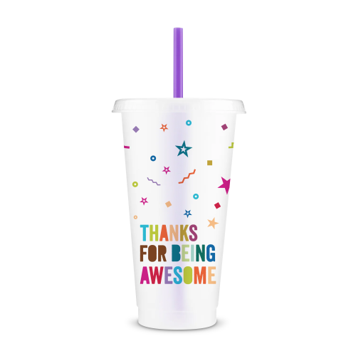 Corporate Gifts - Drinkware - Straw Tumblers - Thanks For Making a Difference 24oz. Tumbler