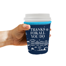 Thanks for All You Do Village Holiday Cafe Cooler - Eco-Friendly Gifts