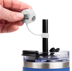 Peace, Joy & Thanks Holiday Straw Topper - Vacuum Insulated