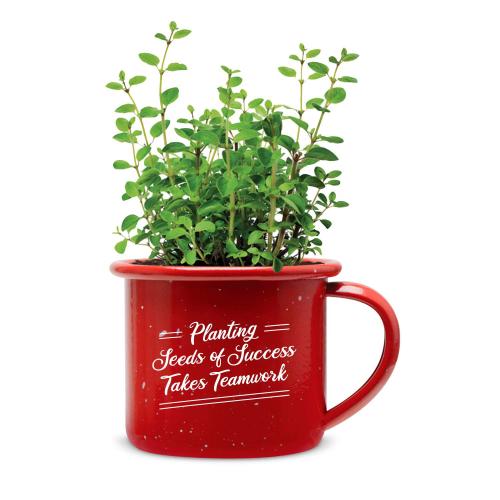 Corporate Gifts - Plants & Grow Kits - Thanks Mini Camp Mug Planter