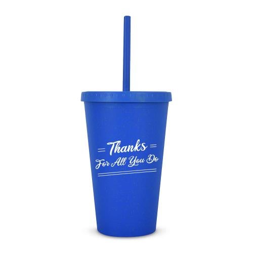 Corporate Gifts - Drinkware - Straw Tumblers - Thanks for Being Awesome Eco Straw Tumbler