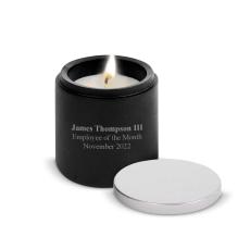 Black Personalized Clay Candle - Candles