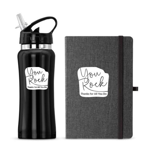 Corporate Gifts - Employee Gifts - Gift Sets - Bags - Making A Difference Venture Journal & Bottle Set