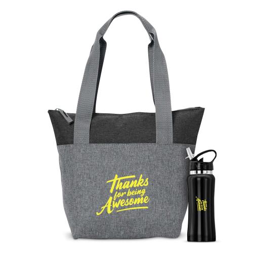 Corporate Gifts - Employee Gifts - Bags & Totes - Coolers & Lunch Bags - Making A Difference Venture Lunch Tote 2 Piece Set
