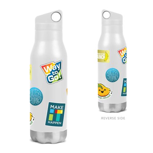 Corporate Gifts - Employee Gifts - Fun Motivational Gifts - Blue Stickered Kudos Kanteen