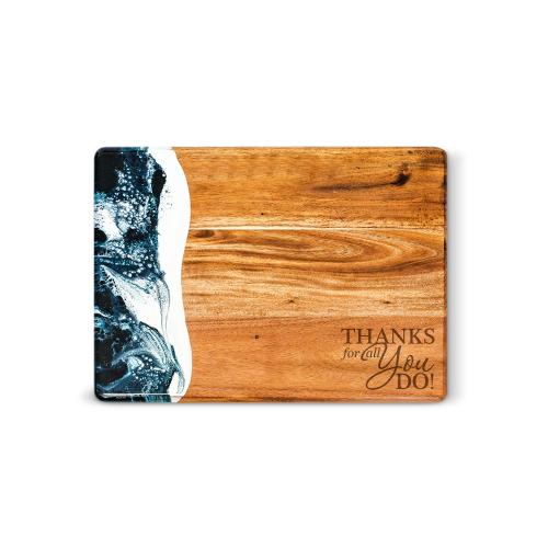 Resin Accented Acacia Wood Cutting Board Corporate Gifts - Cutting Boards - Resin Accented Acacia Wood Cutting Board