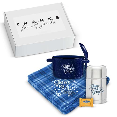Corporate Gifts - Employee Gifts - Gift Sets - Care Packages - Making a Difference Snowflake Soup 'n Snugz Holiday Gift Box