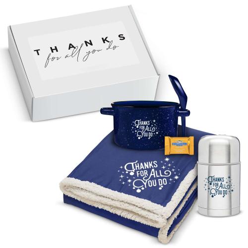 Corporate Gifts - Employee Gifts - Gift Sets - Care Packages - Thanks for All You Do Soup 'n Snugz Sherpa Holiday Gift Box