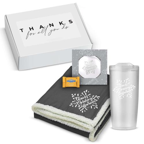 Corporate Gifts - Employee Gifts - Gift Sets - Care Packages - Thanks for All You Do Soup 'n Snugz Sherpa Holiday Gift Box