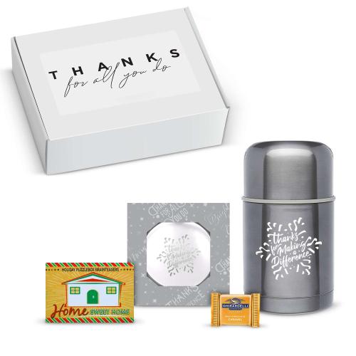 Making a Difference Sip 'n Solve Holiday Gift Box Corporate Gifts - Employee Gifts - Gift Sets - Care Packages - Making a Difference Sip 'n Solve Holiday Gift Box