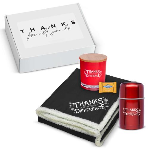 Corporate Gifts - Employee Gifts - Gift Sets - Care Packages - Making a Difference Snowflake Sherpa Splendor Holiday Gift Box