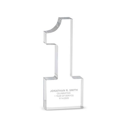 Acrylic Desktop Number Award