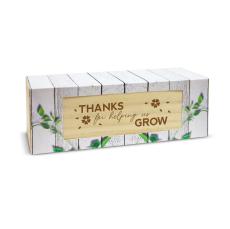 Thanks for Helping Us Grow Triple Planter Cube - Plants & Grow Kits