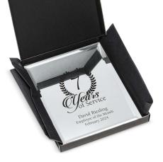Silver Polished Plaque Award - Glass Trophies