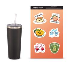 DIY Personalized Straw Tumbler Sticker Set - Drinkware