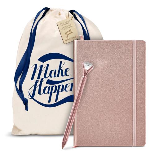 Diamond & Rose Gold Journal Set 753867MIHBMIHTMIH