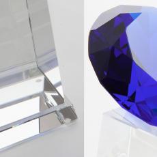 Diamond Pedestal Crystal Award - Colored Glass Awards