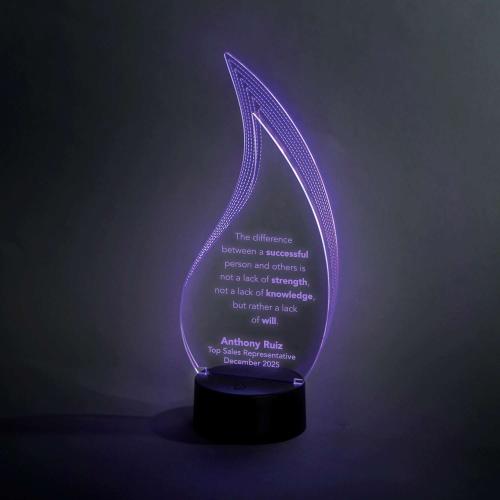 Awards & Recognition - Acrylic Awards - Flame Light-Up Acrylic Award