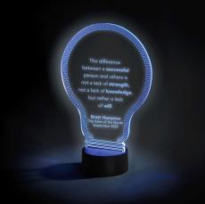 Light Bulb Light-Up Acrylic Award - New Awards