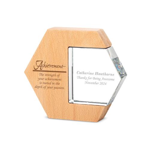 Awards & Recognition - Eco-Friendly Awards - Eco Hexagon Crystal Award