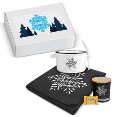 Making a Difference Snowflake Flames & Fleece Soup Mug Holiday Gift Box - Employee Gifts