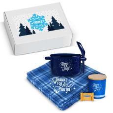 Thanks Flames & Fleece Soup Mug Holiday Gift Box - Corporate Gifts