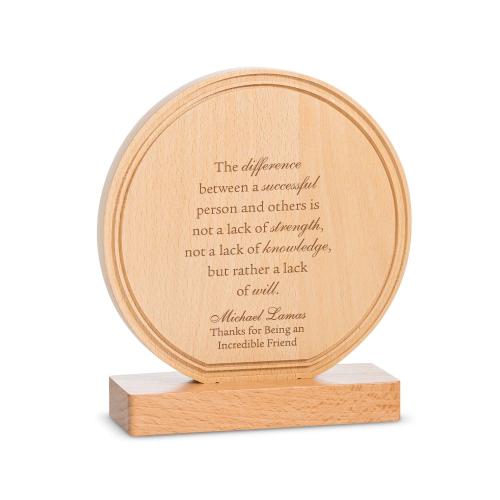 Awards & Recognition - Eco-Friendly Awards - Round Beechwood Award