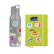 Blue Stickered Kudos Set - Drinkware