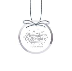 Round Crystal Holiday Ornament - Ornaments