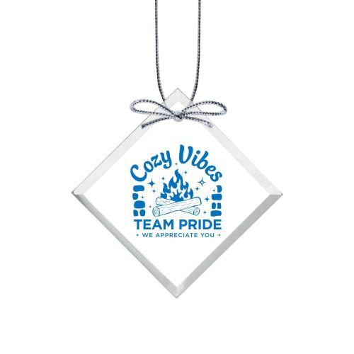 Corporate Gifts - Shop by Occasion - Holiday Gifts - Ornaments - Square Crystal Holiday Ornament