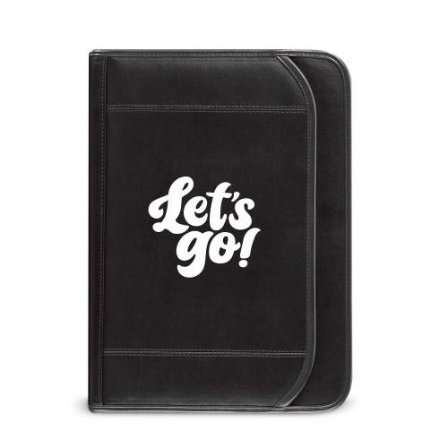 Corporate Gifts - Employee Gifts - Employee Appreciation Leather Zipper Padfolio