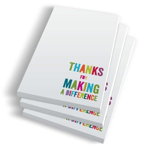Corporate Gifts - Notepads - Thanks for Making a Difference Notepads