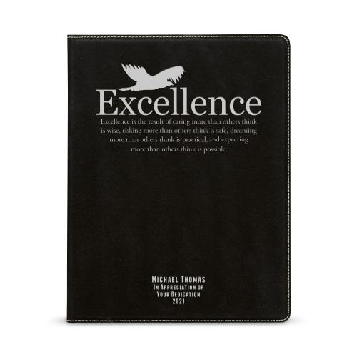 Motivational Personalized Vegan Leather Padfolio