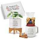 Holiday Gift Box - Modern Planter & Mug with Chocolate