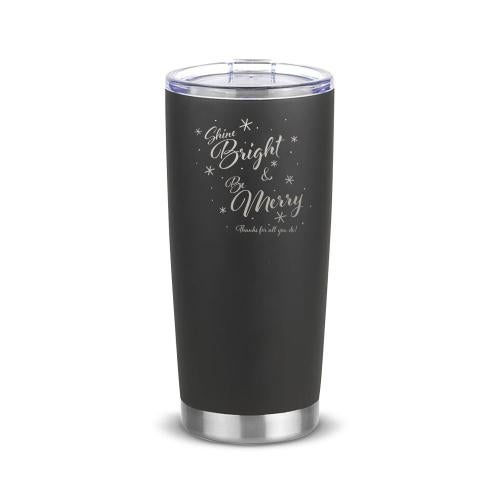 Corporate Gifts - Drinkware - Vacuum Insulated - Tumblers - Personalized 20oz. Stainless Steel Holiday Tumbler