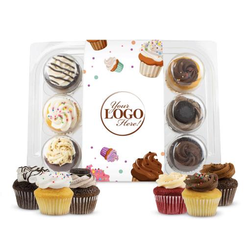 Custom Mini Cupcake Gift Set Corporate Gifts - Employee Gifts - Candy & Food - Chocolate - Custom Mini Cupcake Gift Set