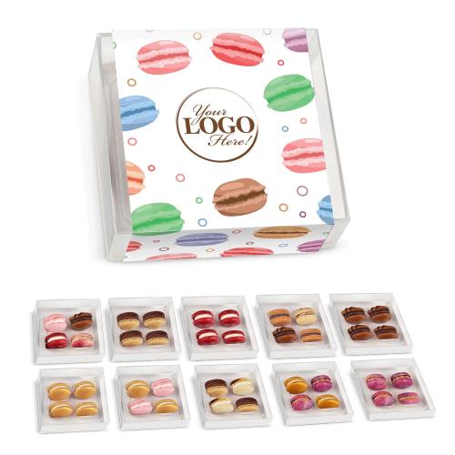 Corporate Gifts - Employee Gifts - Candy & Food - Cookies - Custom 4 Piece Macaron Gift Set