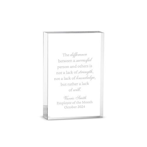 Awards & Recognition - Plaque Awards - Engraved Plaques - Optic Acrylic Plaque Award