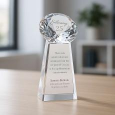Diamond Pedestal Crystal Award - Diamond Awards