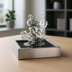 Money Sign Magnetic Sculpture - Personalized - Boss Gifts