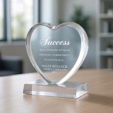 Exceptional Big Heart Acrylic Award - Acrylic Awards