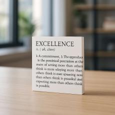 Excellence Definition - Personalized Metal Paperweights - Boss Gifts